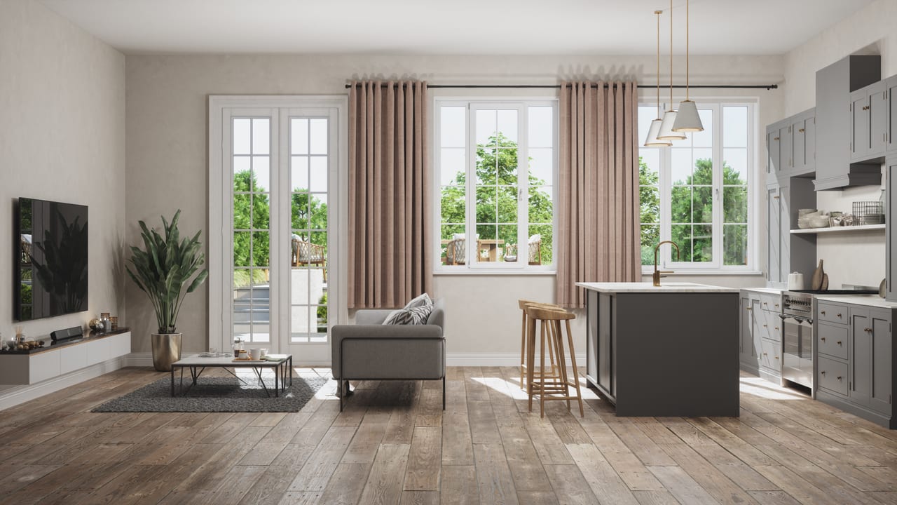 Modern residential window installation by Glass and Door Pro in a Charlotte, NC area home